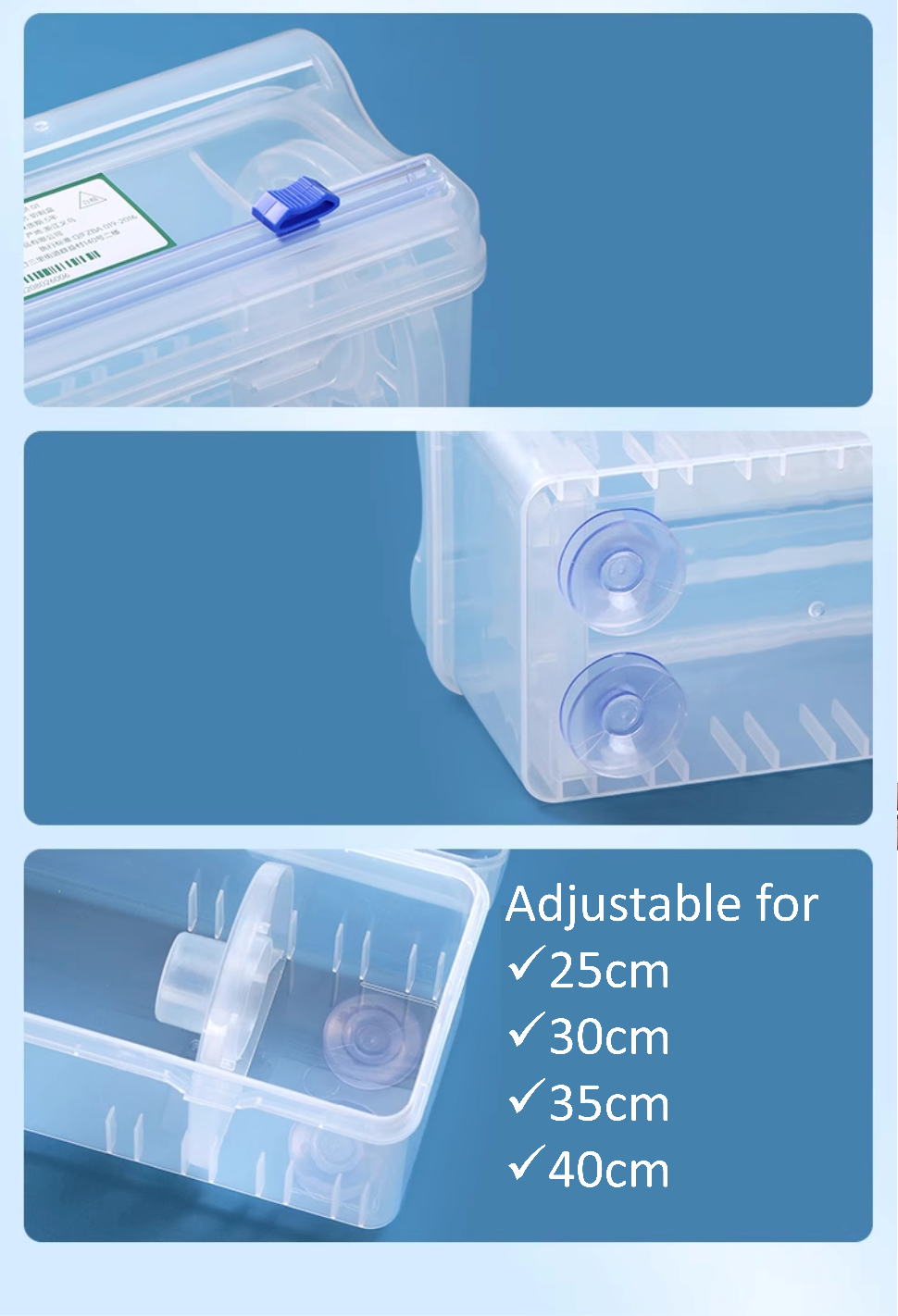Adjustable Wrap Dispenser Cutter, Aluminum Foil, Film Parchment - photo 3