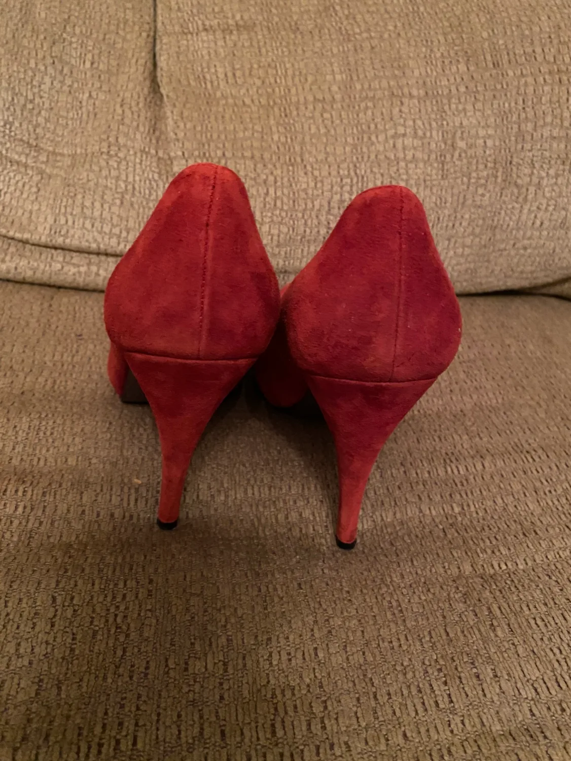 Steve Madden Red Suede Heels image indicator(4)