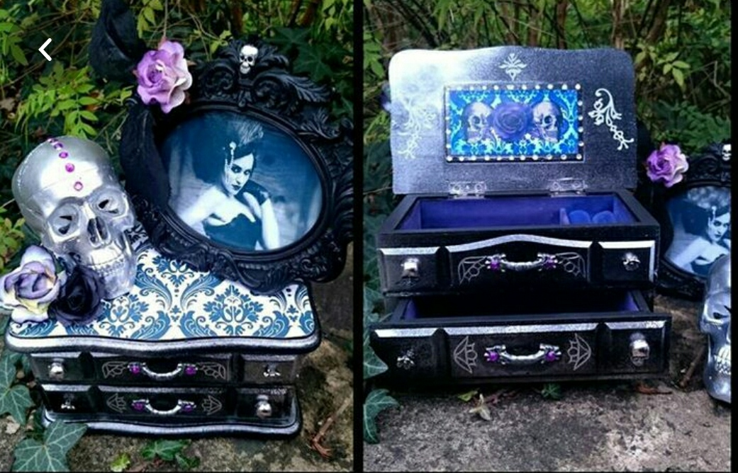 hand painted jewelry box