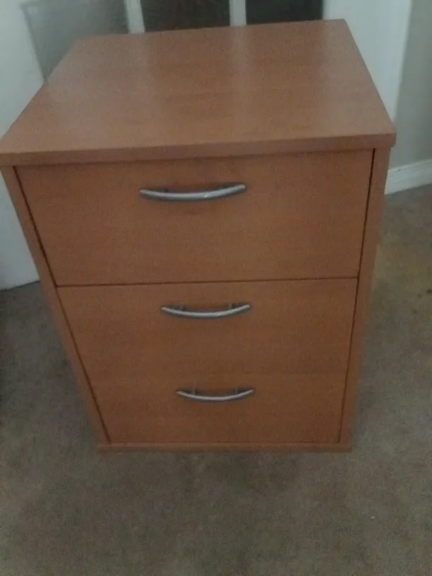 Small Three-Drawer Wooden Chest thumbnail