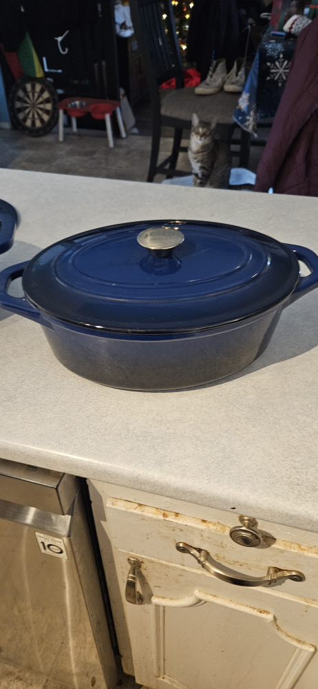 Blue Enamel Cast Iron Dutch Oven