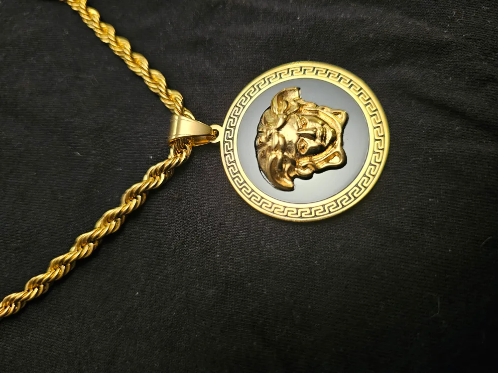 Gold filled  Versace Medusa Pendant Necklace image indicator(2)