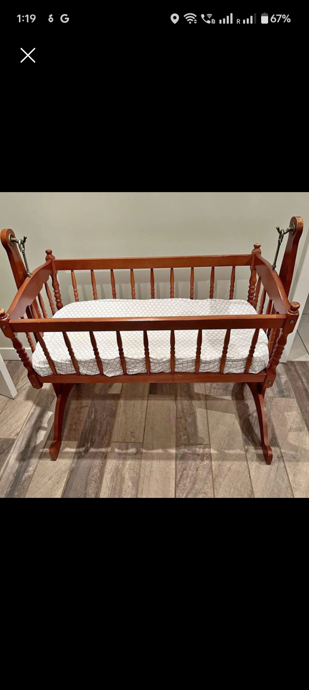 wooden cradle