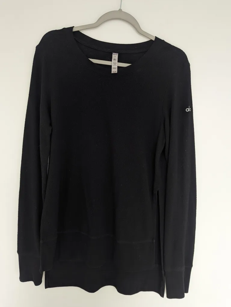 ALO glimpse long sleeve shirt - black size Smal image indicator(3)