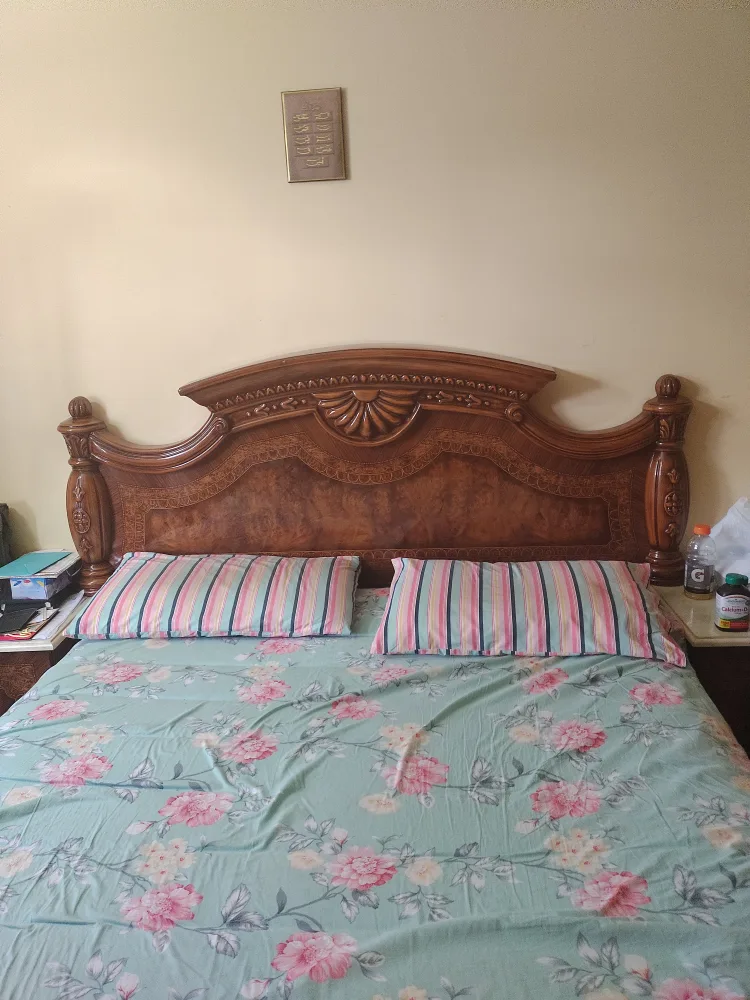 King Size Bed Frame with Nightstand thumbnail