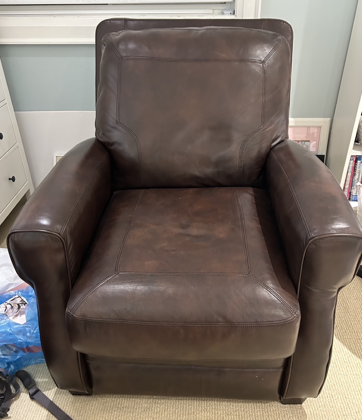 Brown Leather Recliner