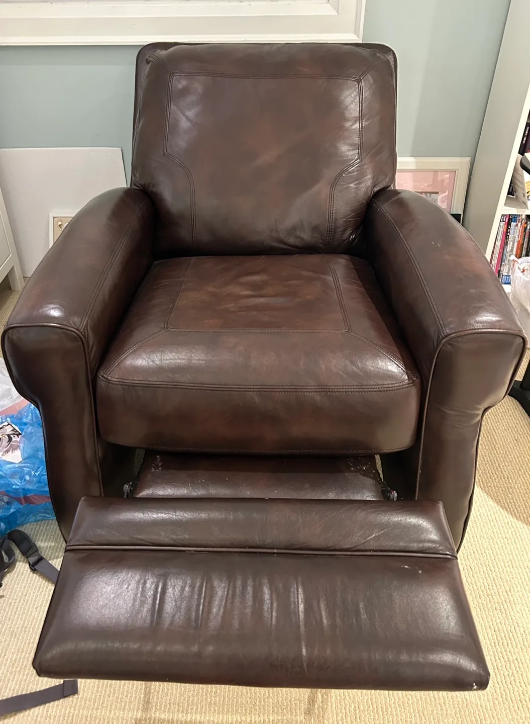 Brown Leather Recliner image indicator(2)