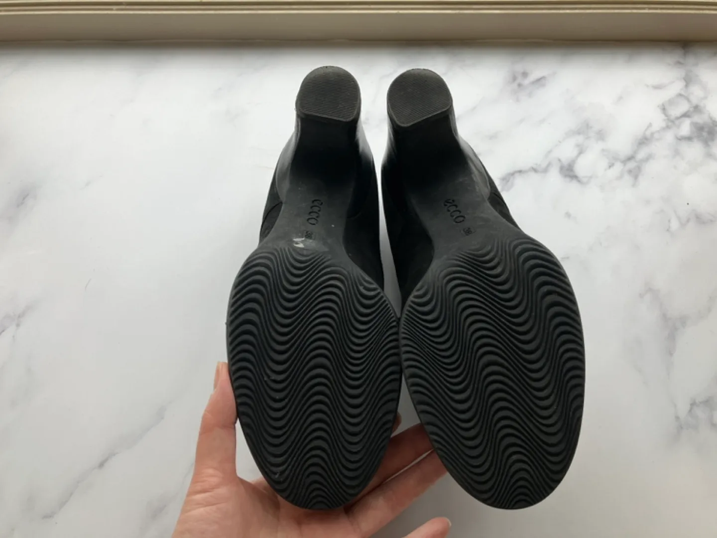 Ecco Black Suede Heeled Ankle Boots image indicator(5)