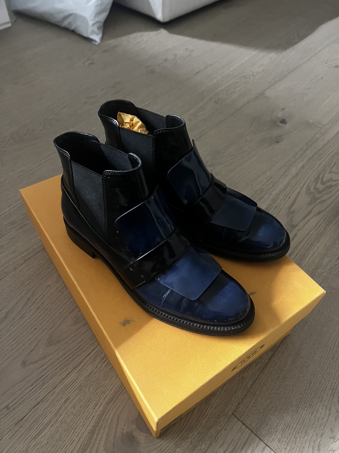 Tod's Patent Leather Ankle Boots