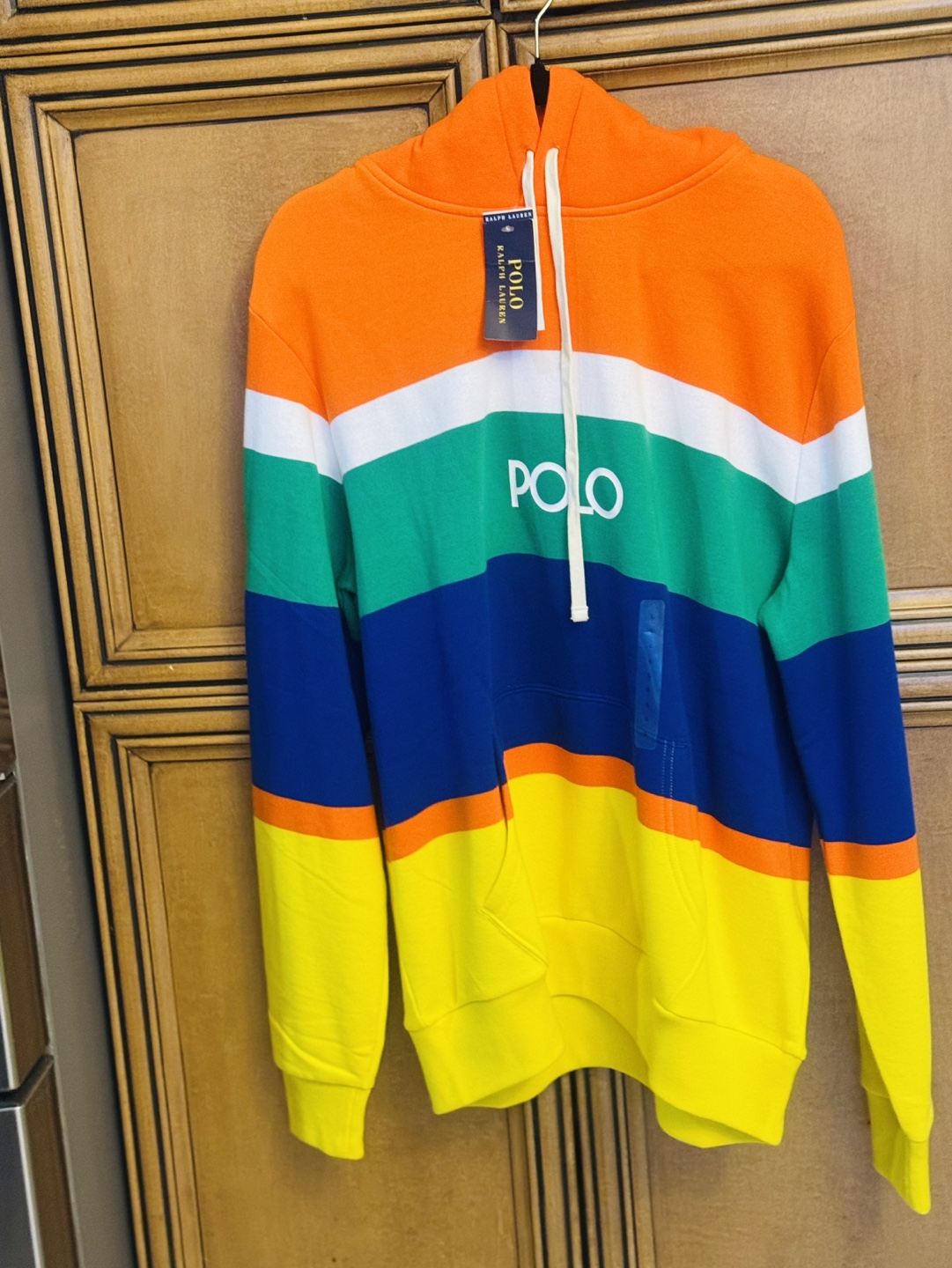 Polo Ralph Lauren Multicoloured Striped Hoodie - Size L
