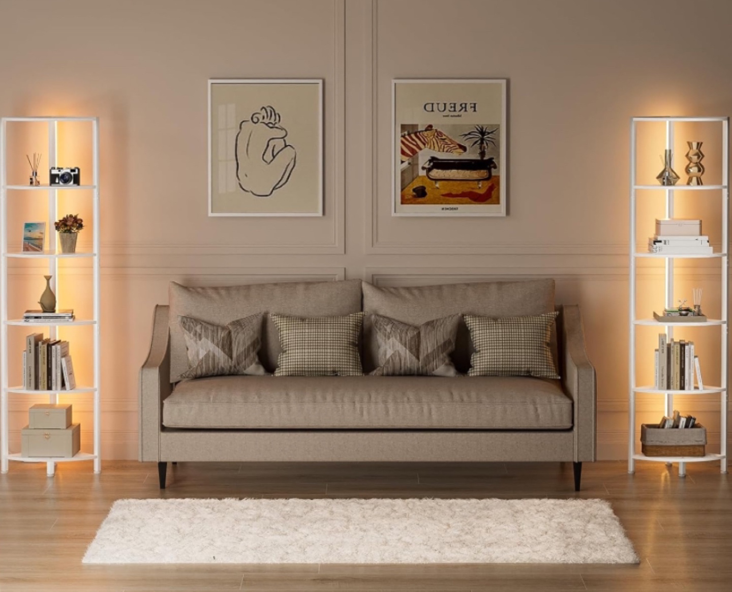 6 Tier Corner Shelf with LED Light - New - photo 3