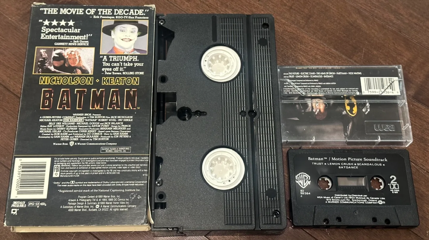 Batman VHS Movie + Soundtrack Cassette Tape image indicator(2)