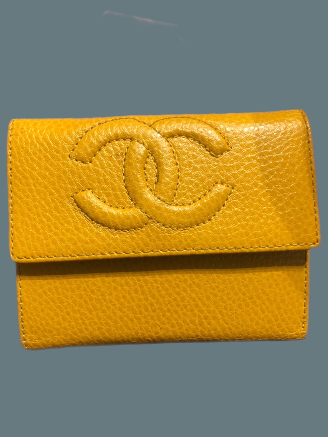 Chanel Yellow Leather Wallet