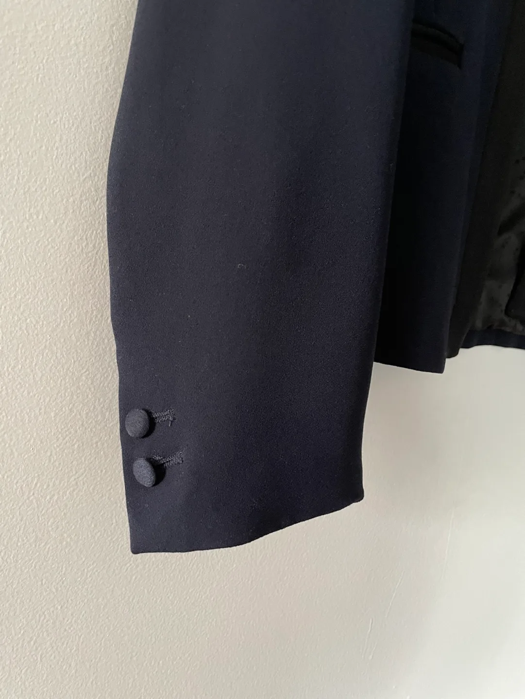 Navy Blazer with Satin Lapels image indicator(3)