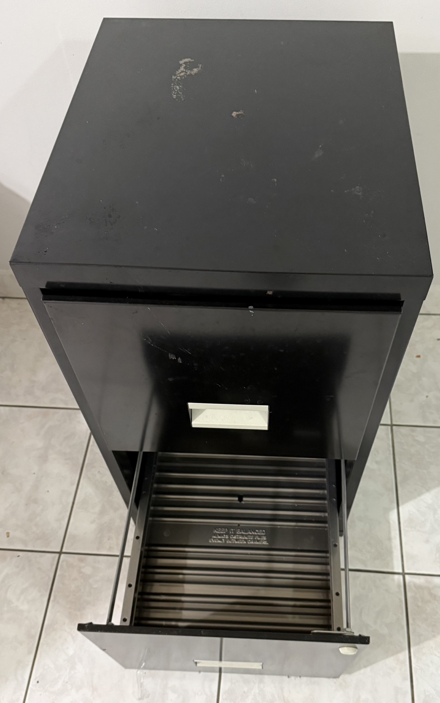 Black 2 Drawer Lateral File Cabinet
