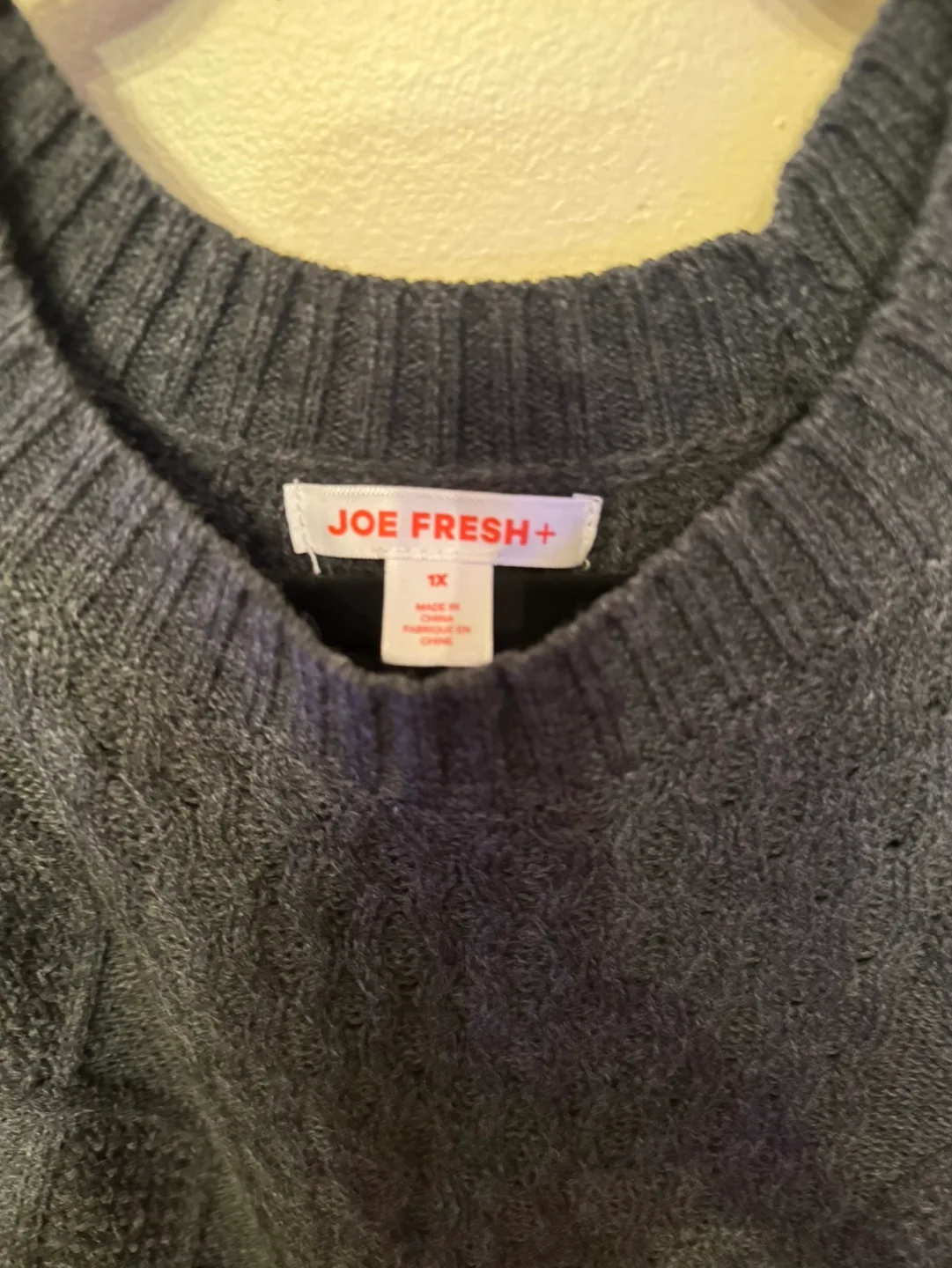 Joe Fresh Plus Size Grey Sweater Dress image indicator(3)