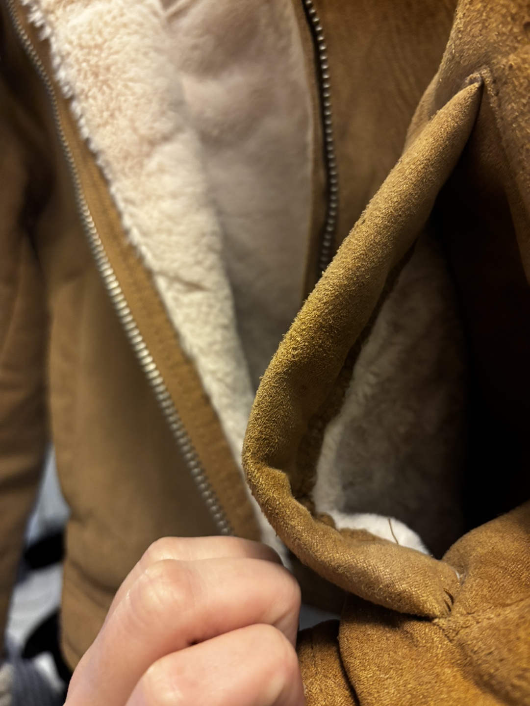 Brown Faux Fur Lined Jacket - photo 3