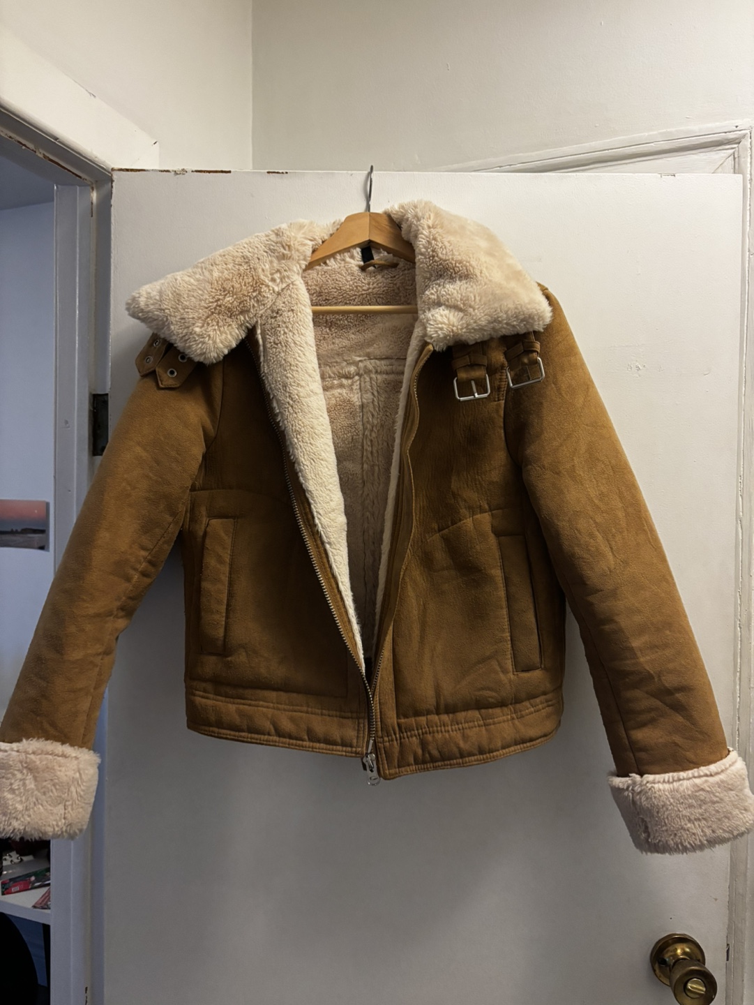 Brown Faux Fur Lined Jacket