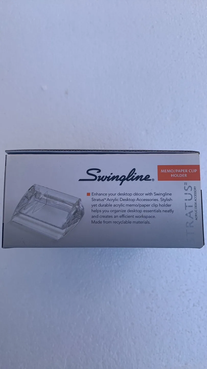 Swingline Stratus Acrylic Memo & Clip Holder Clear image indicator(4)