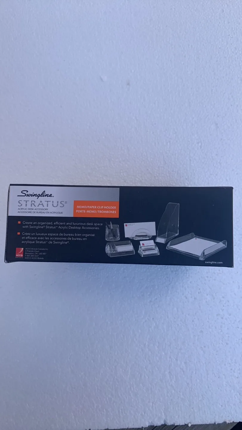 Swingline Stratus Acrylic Memo & Clip Holder Clear image indicator(5)