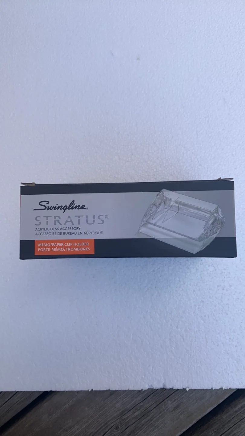 Swingline Stratus Acrylic Memo & Clip Holder Clear image indicator(7)