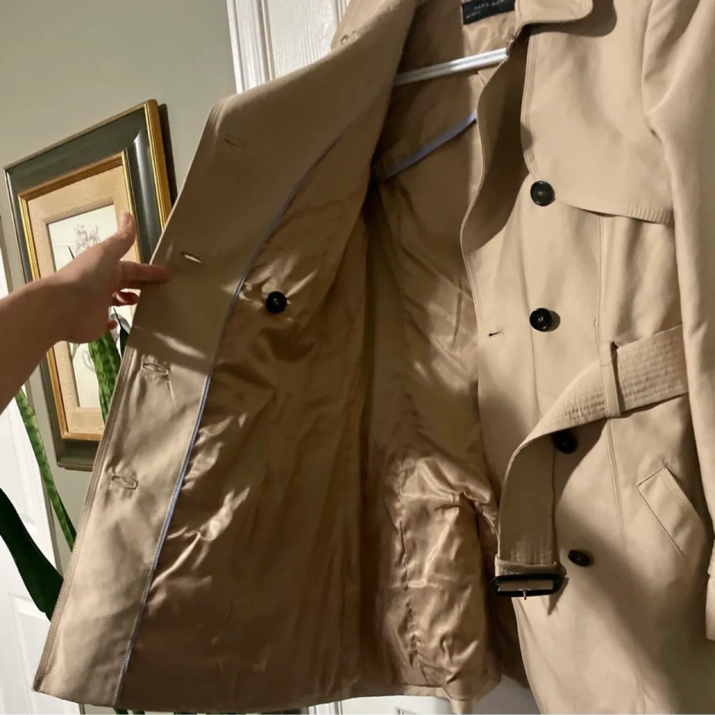 Zara Beautiful Double Breasted Water Repellent Trench Coat image indicator(7)