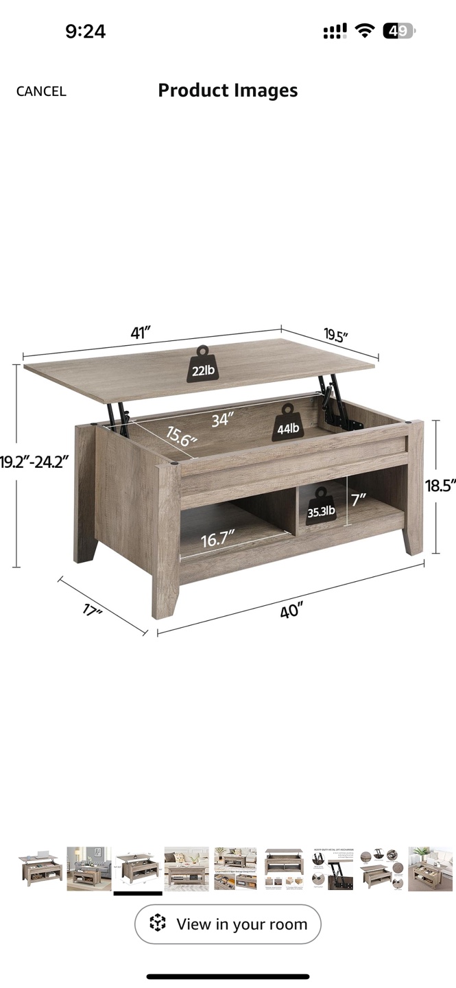 Lift Top Coffee Table - photo 2