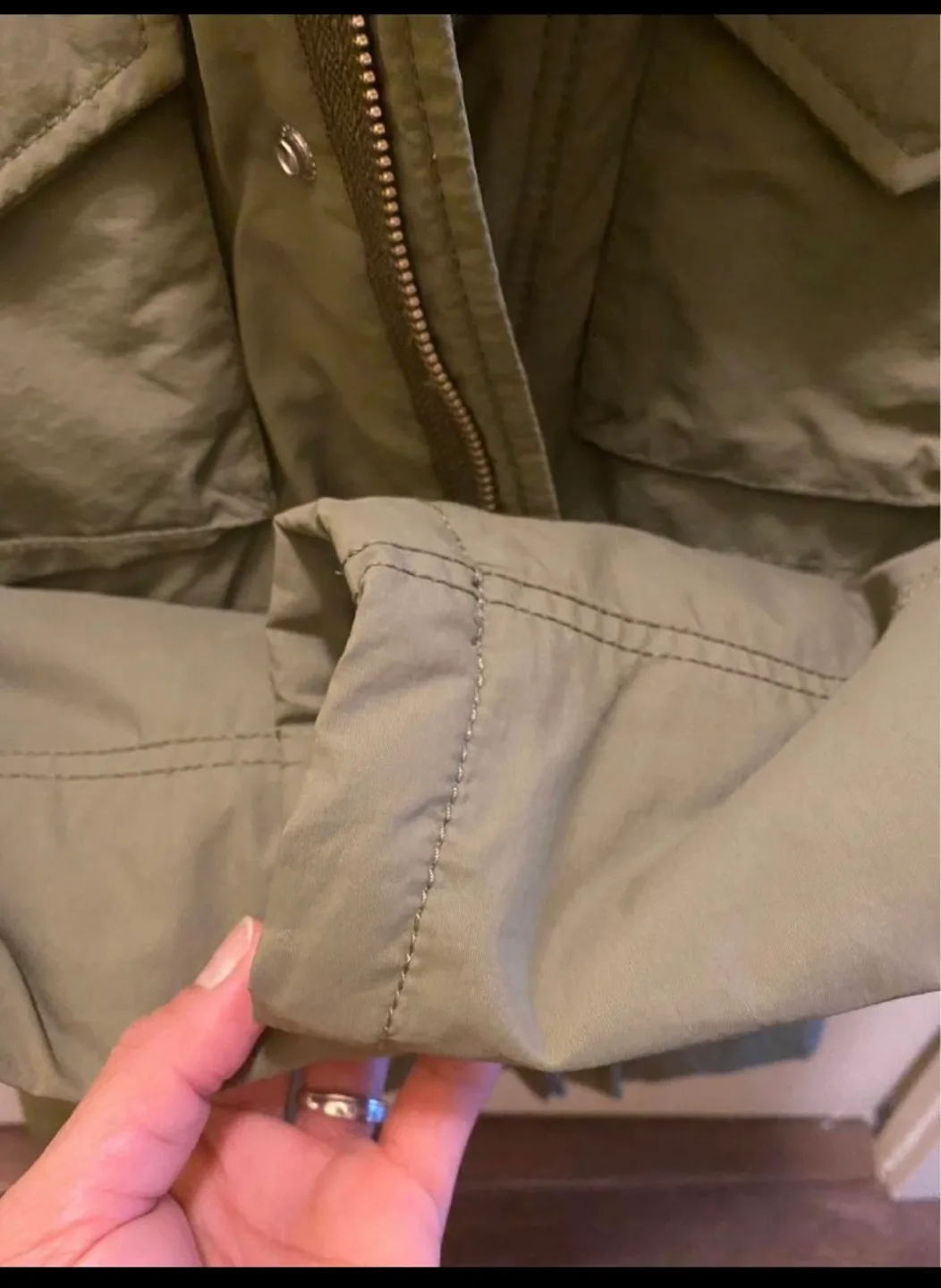 Gap  Navy Green Winter Jacket  #ThriftyPicks image indicator(5)