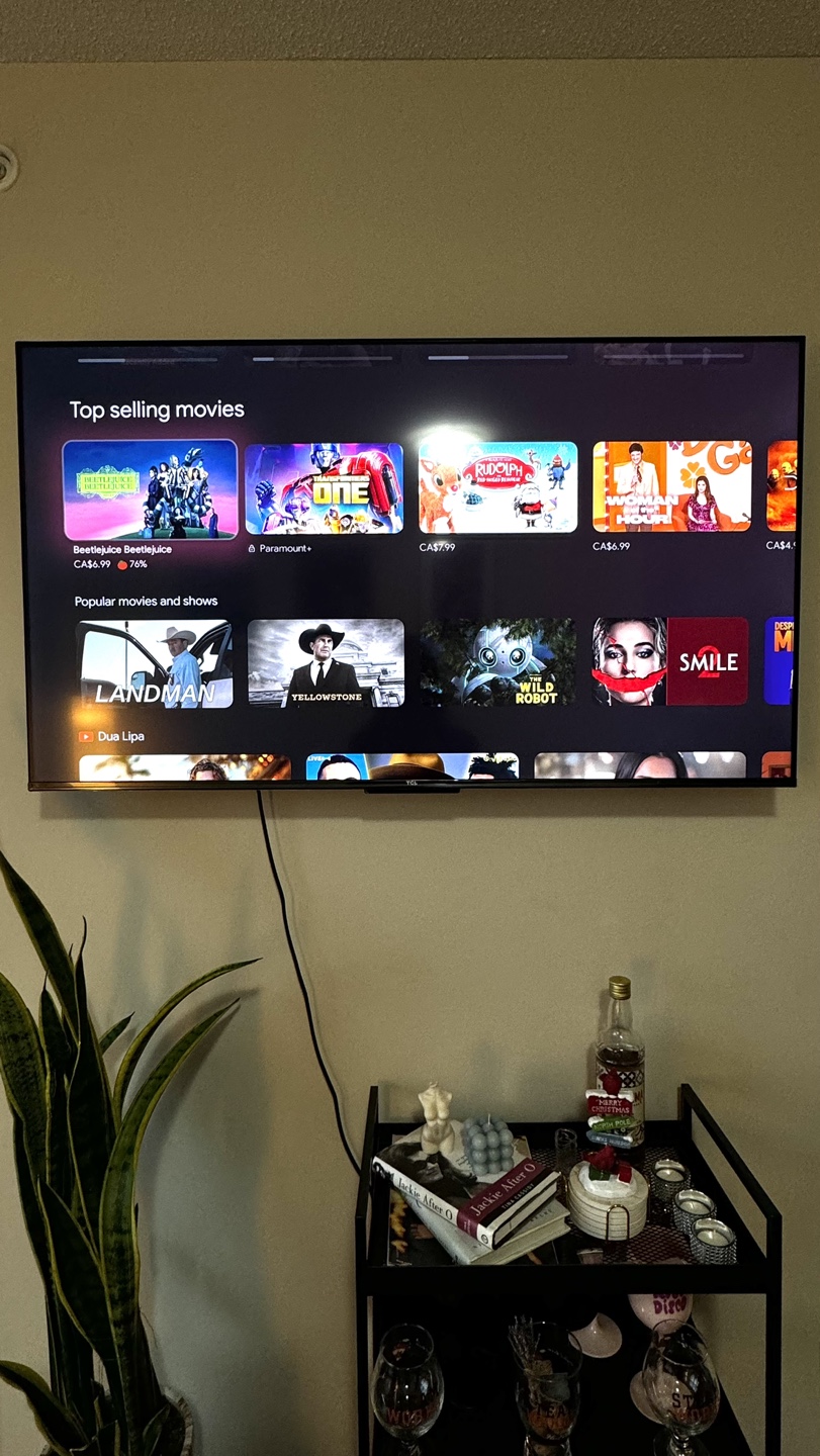 TLC 50 Inch TV with Wall Mount