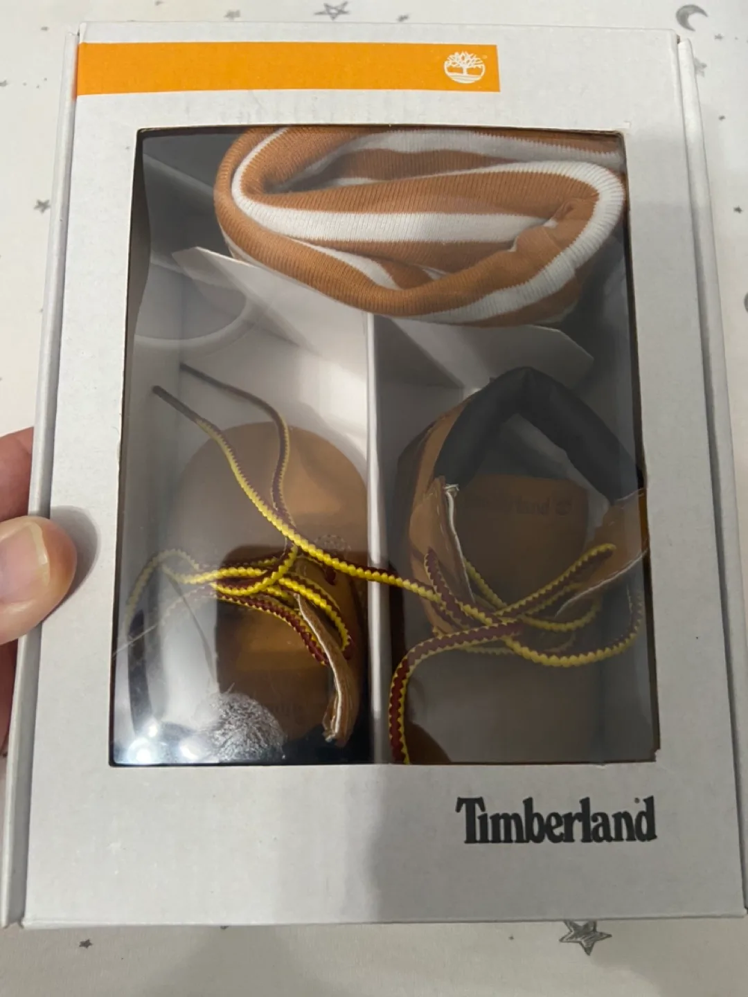 Timberland Baby Booties & Hat Set- Brand New thumbnail