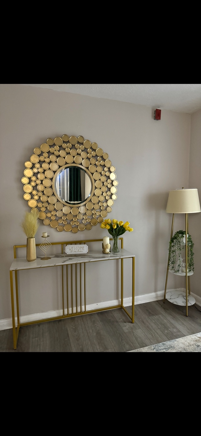 Gold Entryway Console Table