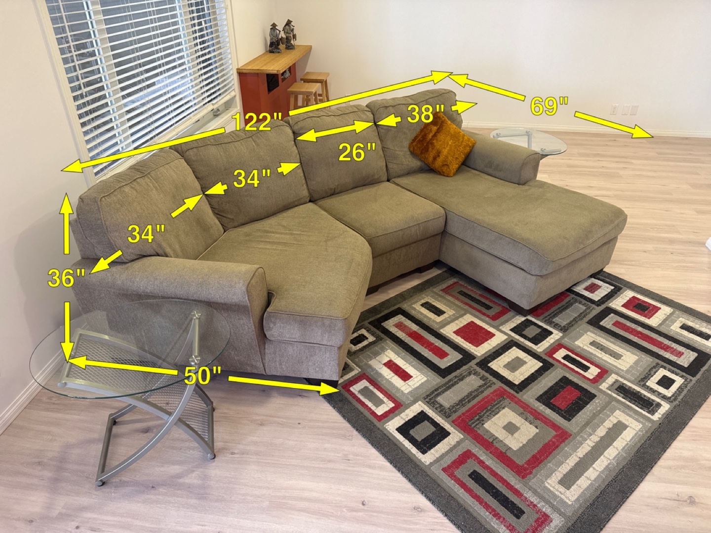 Loveseat/3 piece Sectional couch –Ashley furniture - photo 3