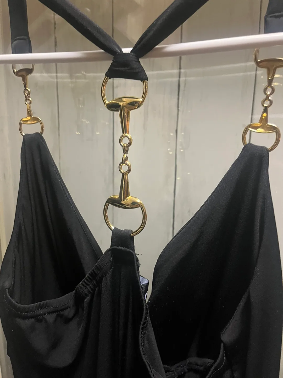 Black gown with gold accents image indicator(4)