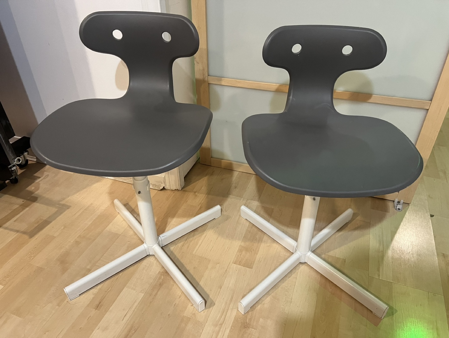 IKEA NORBERG Grey and White Kids Chair
