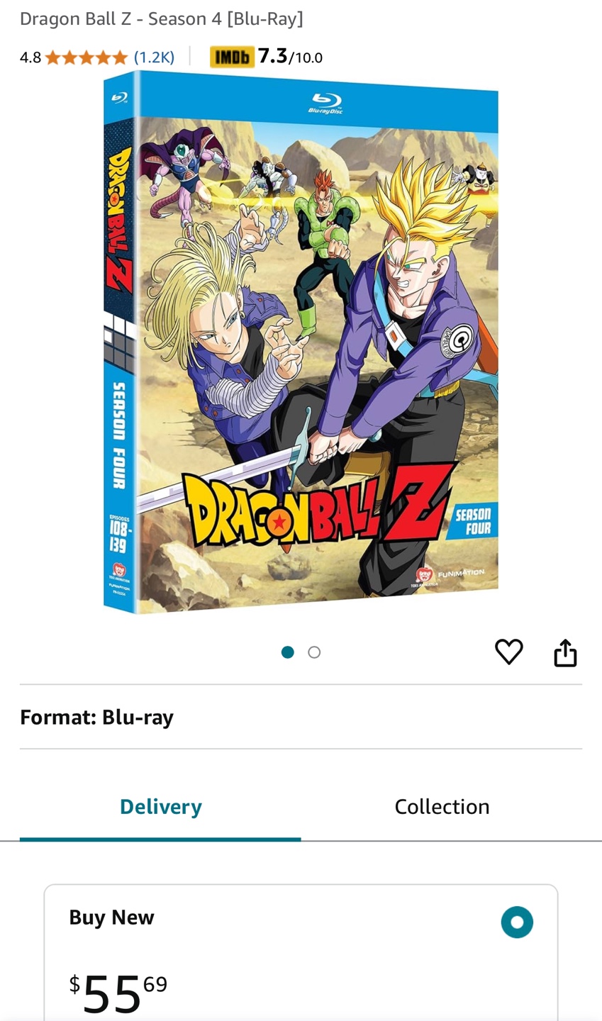 Dragon Ball Z - Season 4 Blu-ray (Mint) - photo 5