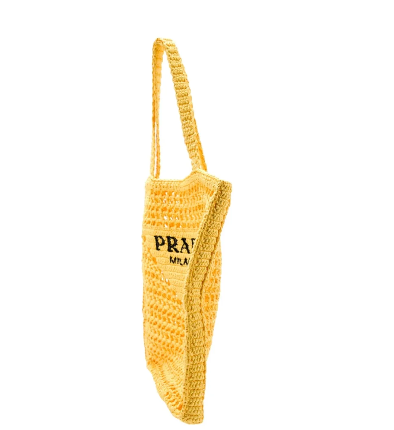 Prada Yellow Crochet Tote Bag image indicator(3)