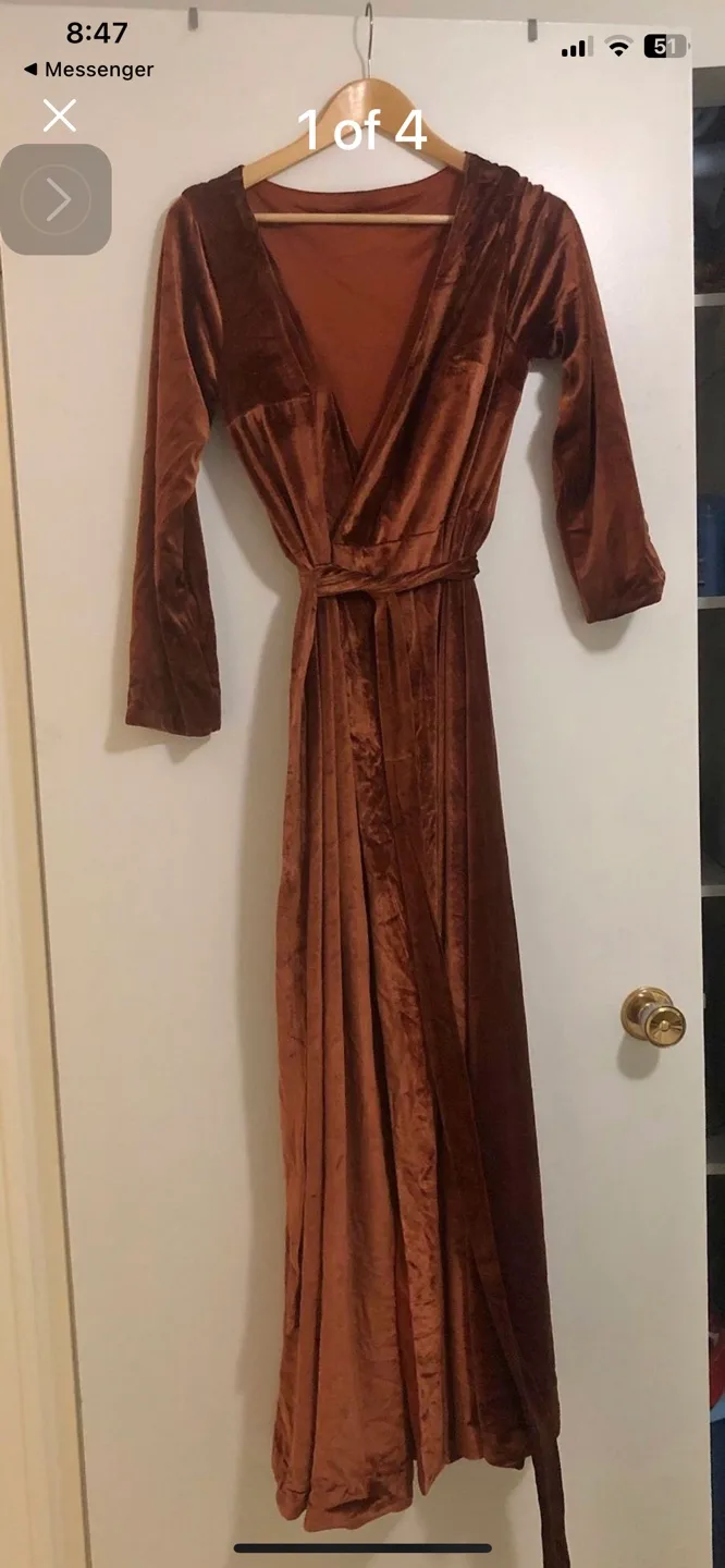 Velvet Wrap Dress image indicator(3)