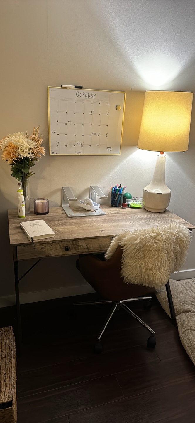 Writing Desk with Black Metal Legs