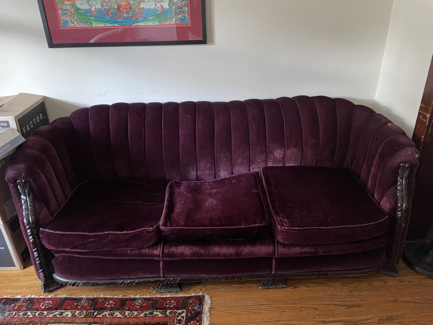 Vintage Velvet Sofa