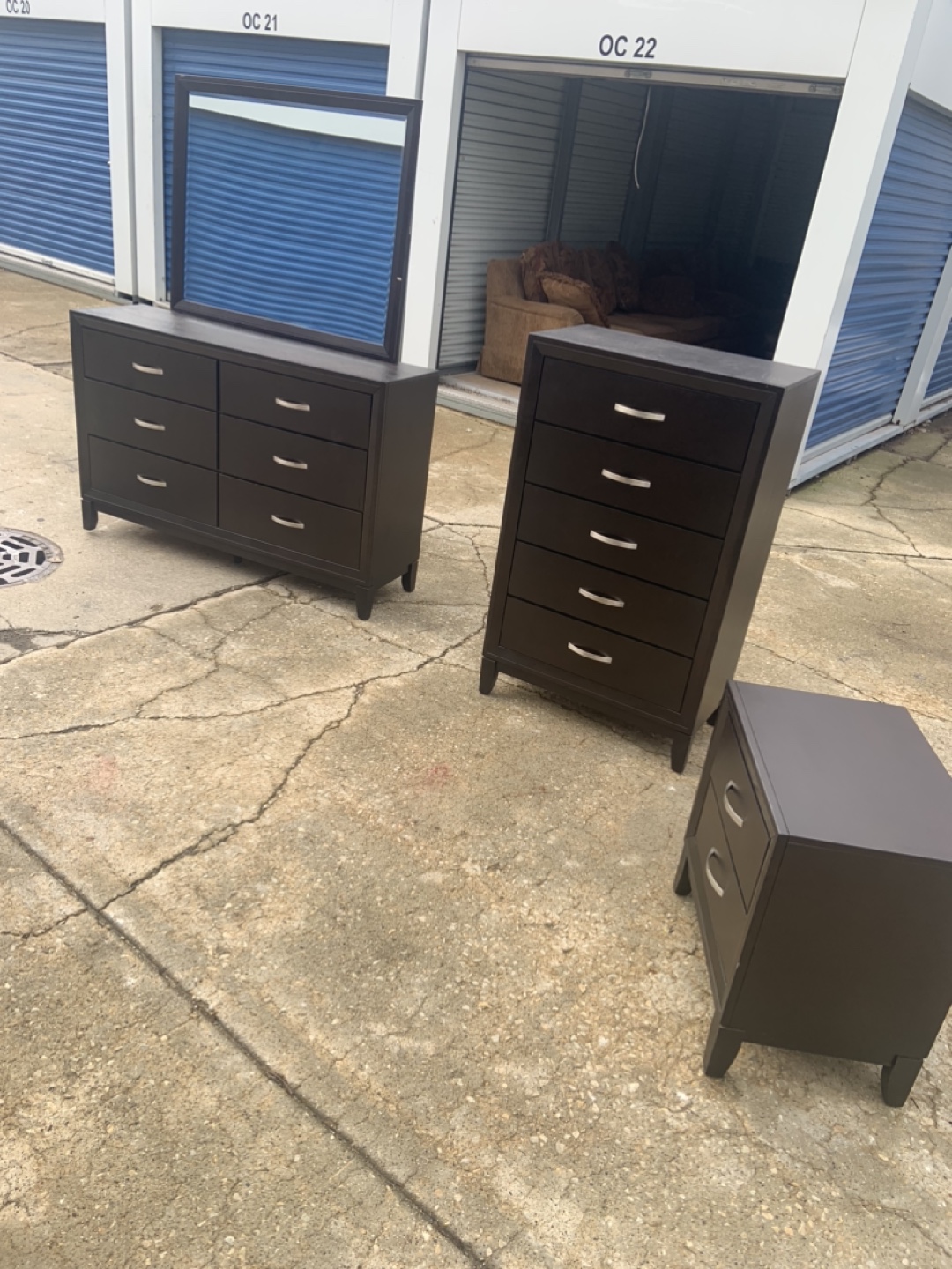 Bedroom Set with Dresser, Mirror, Chest and Nightstand