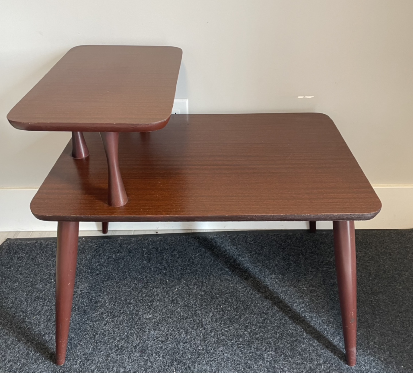 Mid Century Modern Two Tier Side Table