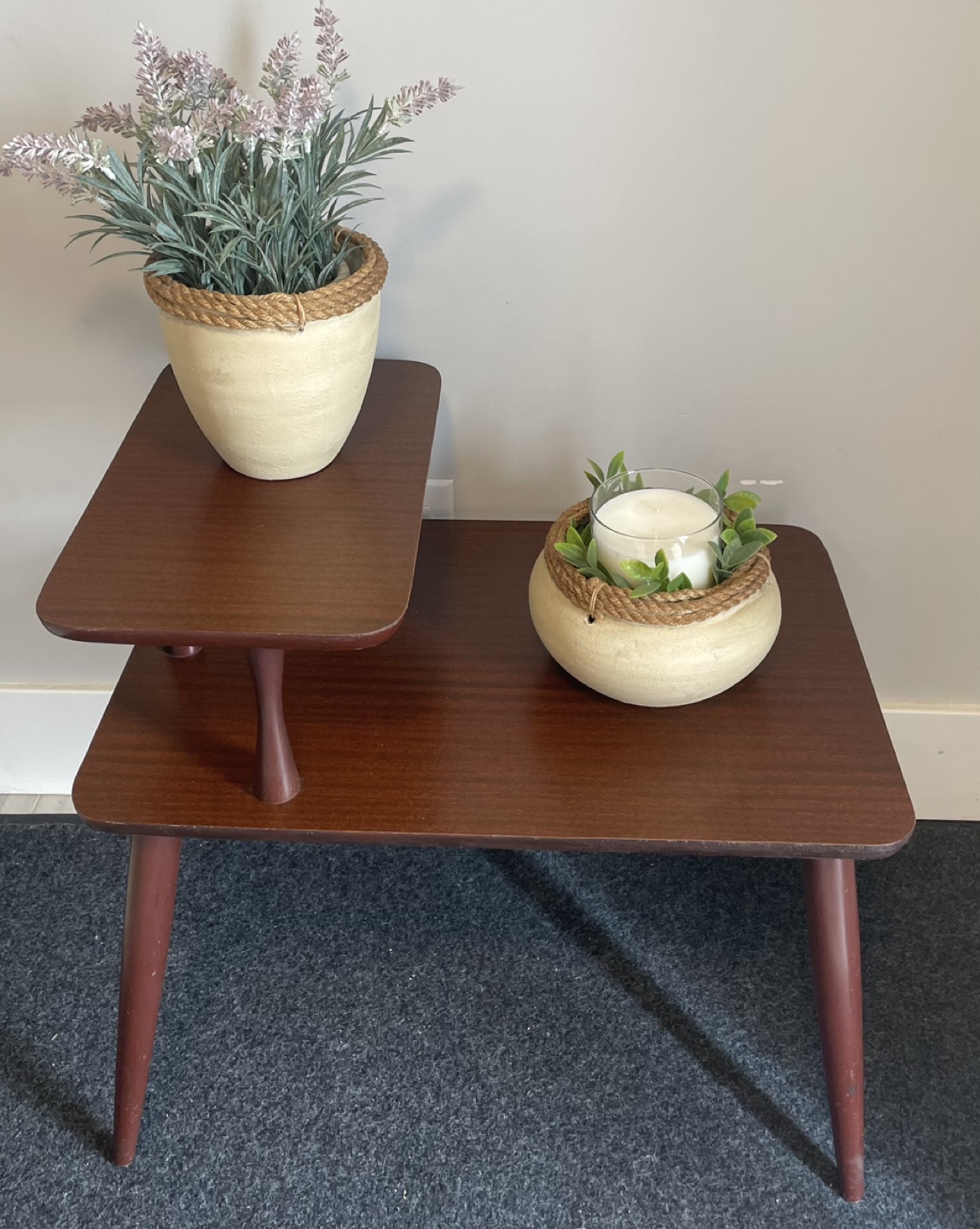 Mid Century Modern Two Tier Side Table - photo 2