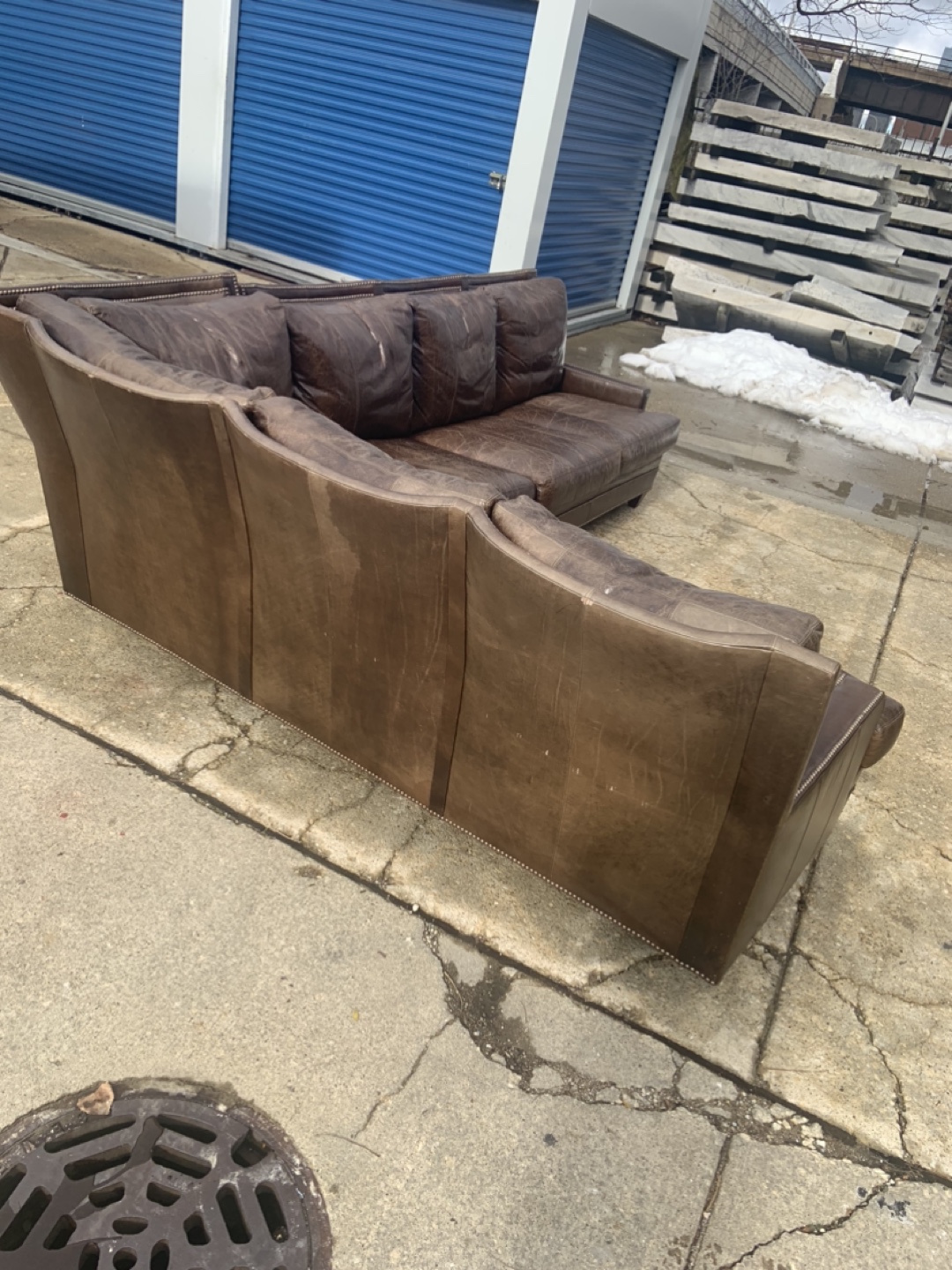 Leather Sectional Sofa - photo 2