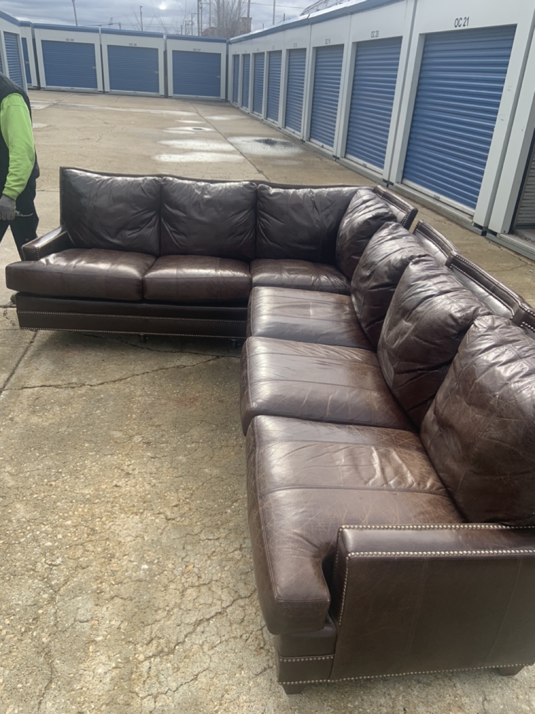 Leather Sectional Sofa - photo 3
