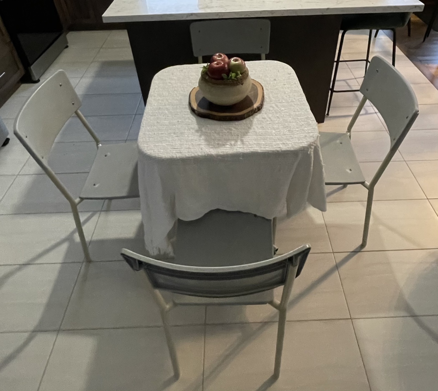 Small table and four chairs set