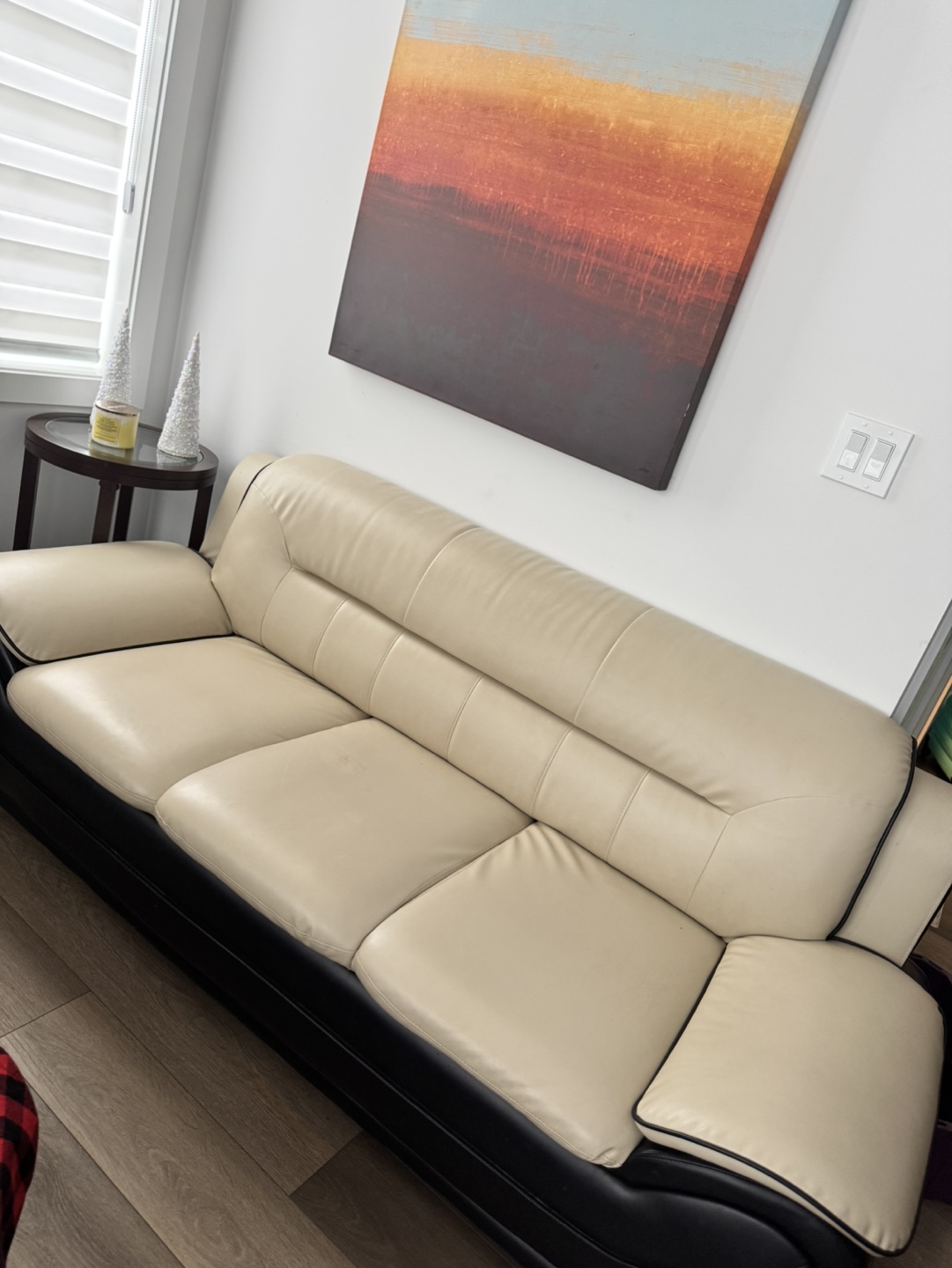 Faux Leather Sofa Set