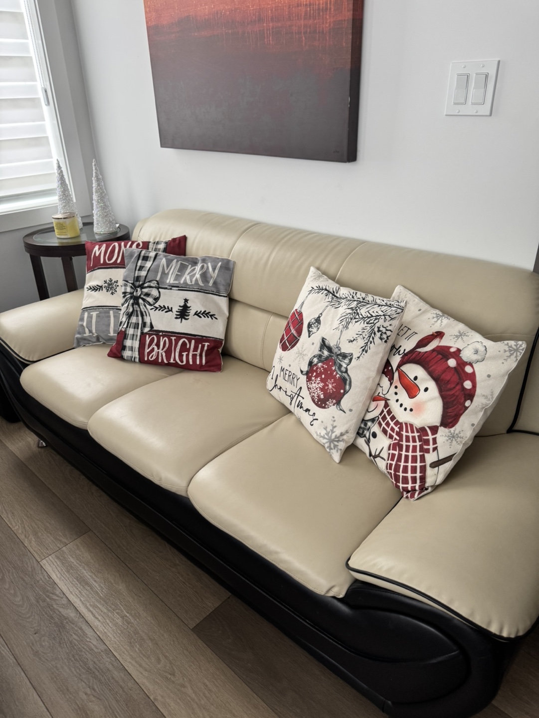 Faux Leather Sofa Set - photo 4