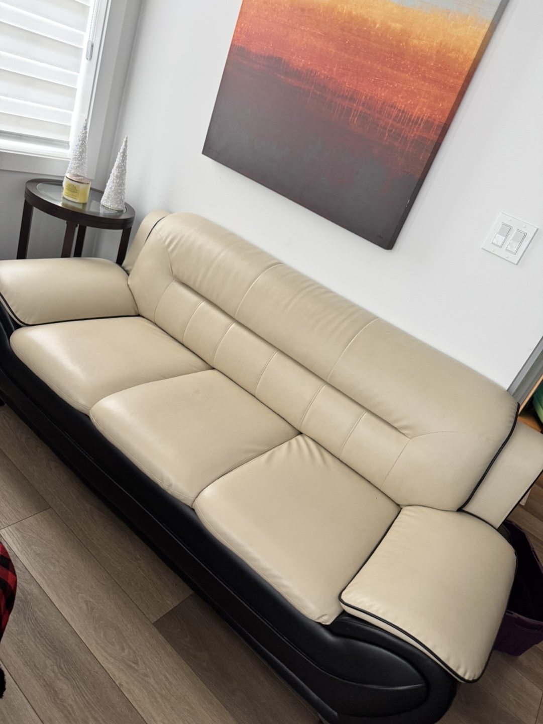 Faux Leather Sofa Set - photo 3