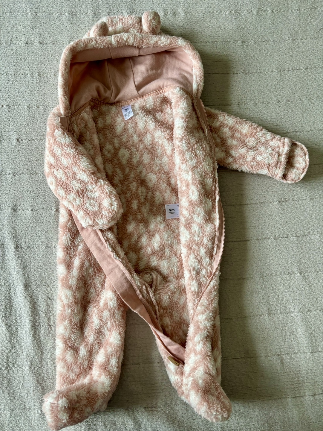 Carter’s Baby Girl Pink Fleece Jumpsuit - photo 3