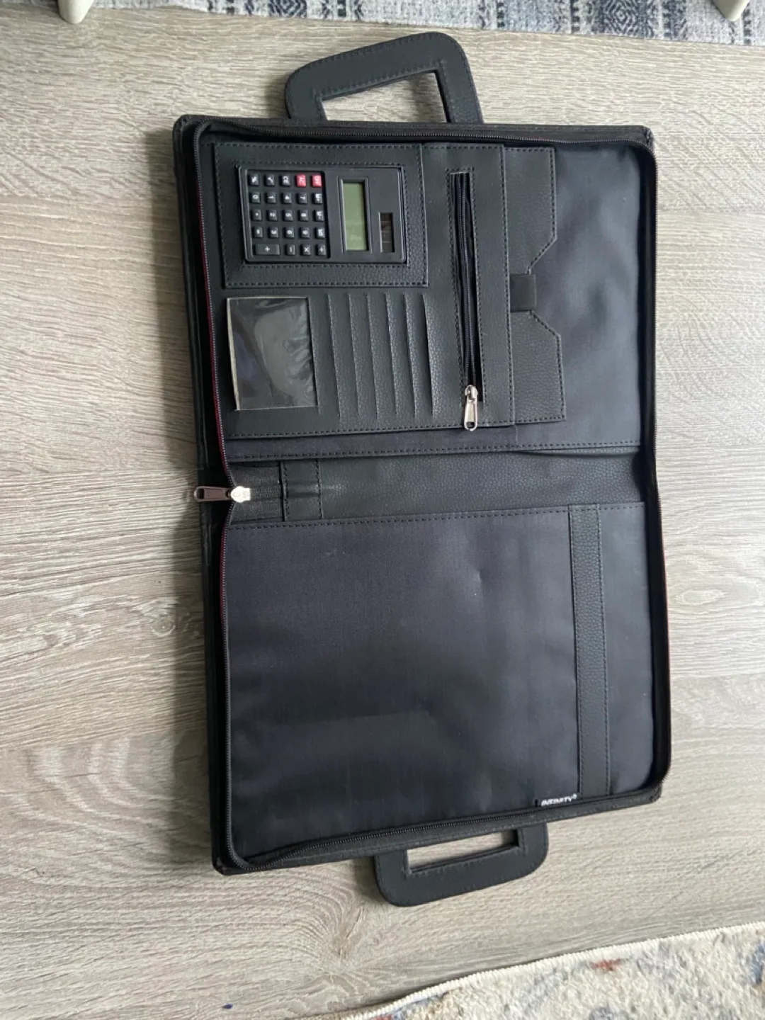 Black Leather Portfolio/Briefcase image indicator(2)